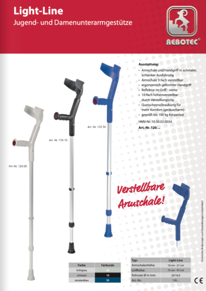 Rebotec Paar Unterarmgehstütze Junior
