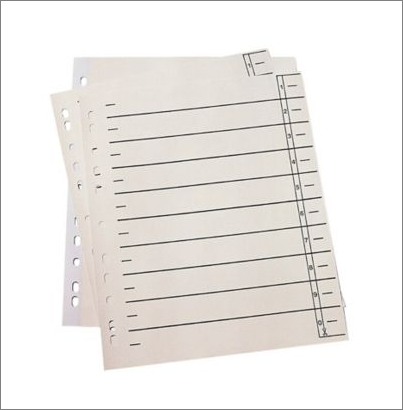 Registerseite zum selberschneiden