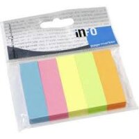 Haftmarker Papier, 5er Streifen, selbstklebend, farblich