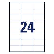 Universal Etiketten, 70x36mm, 1 Blatt, 24 St.