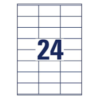 Universal Etiketten, 70x36mm, 1 Blatt, 24 St.