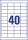 Universal Etiketten, 48,5x25,4 mm, 1 Blatt, 40 St.